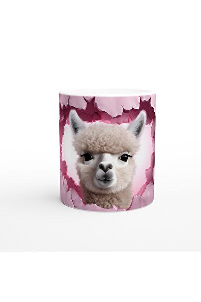 MESCHAIN كوب مطبوع عليه شعار الألبكة ينظر من خلال الجدار المتشقق