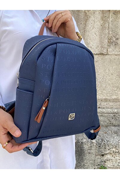 Just Polo حقيبة يومية مدرسية رياضية متوسطة الحجم للنساء باللون الأسود مكونة م...