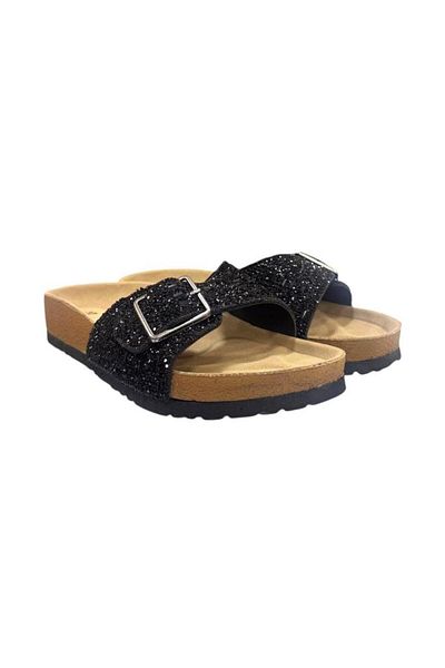 Pierre Cardin Anatomical Sole Buckle Stone Embroidered Slippers