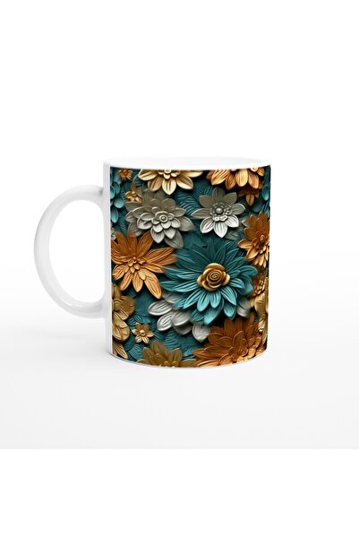 MESCHAIN كوب زهور مزيج من الزمرد والذهب