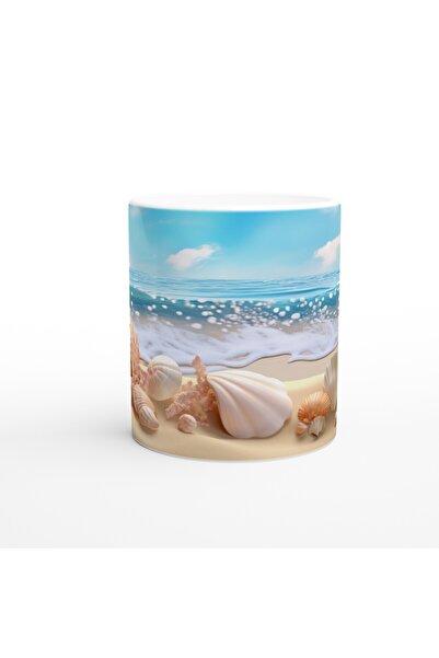 MESCHAIN كوب المرجان والأصداف على الشاطئ