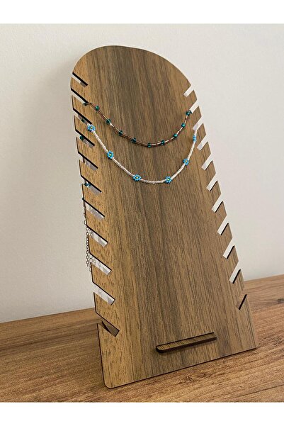 ÇAKRA Ahşap Kolye -Takı Standı 3mm (30x14cm)