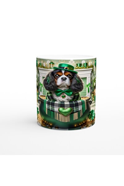 MESCHAIN كوب مطبوع بطابع كافالير كينغ تشارلز ينظر من وعاء الحظ