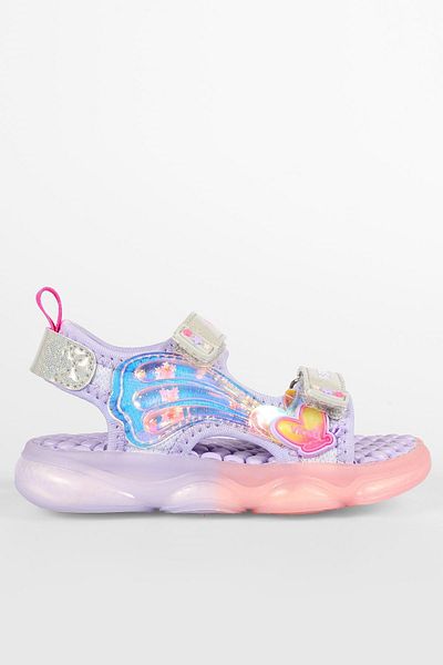 Vicco Lightweight and Flexible Sole Butterfly Girl's Lighted Sandals