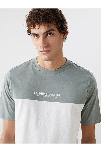 LC Waikiki Ανδρικό T-Shirt Standard Mold 100% βαμβακερό χτενισμένο ύφασμα