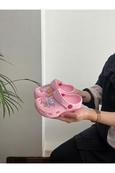 Behtah Kundura Girls Boys Kids 6 Pieces Jibbitz Ornate Gift Closed Front Garden Pool Daily Sandals Slippers