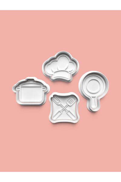 AKTASTORE Cooking Cookie Mold and Sugar Dough Mold Set of 4 0790-Set