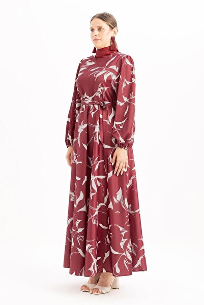 ALLDAY Women's Patterned Belted Dress S60176A0