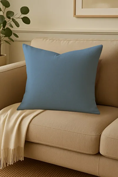 Luvora Home Nova Series Linen Throw Pillow Cover - Indigo