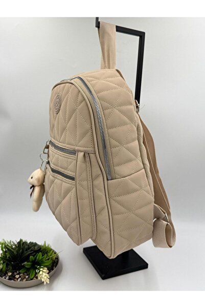 ateş3434 Kapitone Sırt Çantası (AYICIK HEDİYELİ)