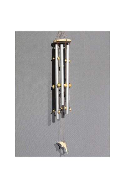 Store Boncuklu Metal Rüzgar Çanı