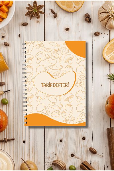 BULUT DİJİTAL Cookbook / 100 Leaves / 5 Sections / 15 cm X 21 cm