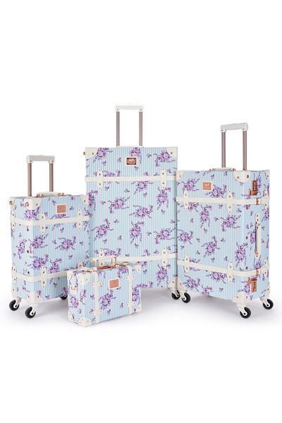 LİMRA Limra Classic Leather 4-Piece Luggage Set, Sizes 28"-24"-20"-13" Inch