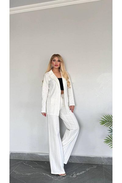 Bella Belluci New Season Stripe Stone Suit