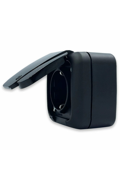 VİKO Viko Siyah Palmiye Nemliyer Kapaklı Topraklı Priz Ip54