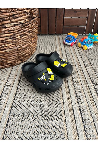 Behtah Kundura Girls Boys Kids 6 Pieces Jibbitz Ornate Gift Closed Front Garden Pool Daily Sandals Slippers