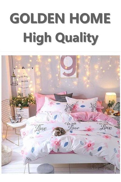 GOLDEN HOME 6 Piece King/Queen/Single size, striped pattern duvet cover set
