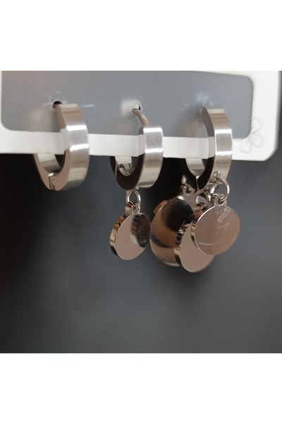 Home KADIN ÇOKLU ÇELİK KÜPE