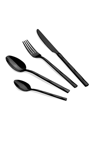 Berlinger Haus Stainless steel cutlery set, 24 pieces, Berlinger Haus, Black Mirror Collection, BH/3074, black