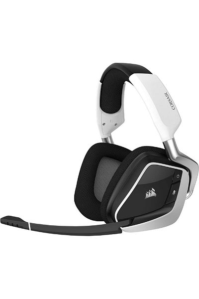 Corsair سماعة ألعاب لاسلكية Void Elite، بيضاء، فوق الأذن