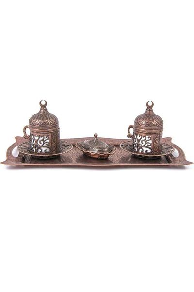 GRANDSTORE Copper Double Coffee Cup Set