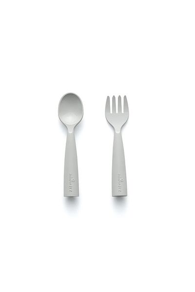 Miniware Miniware My First Cutlery Baby Cutlery Set, 100% Biodegradable, Dove Grey