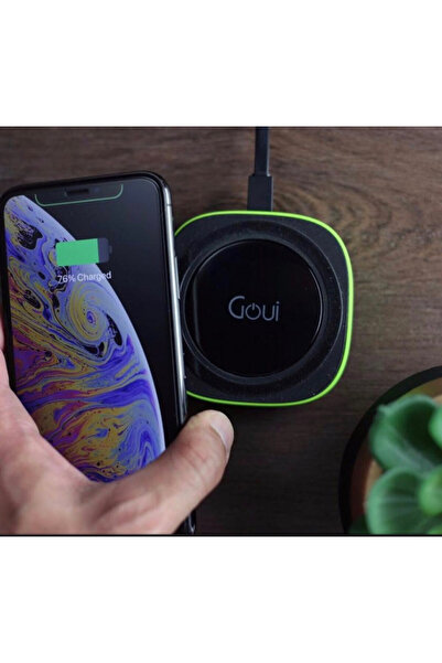 GOUİ شاحن لاسلكي سريع بتصميم أنيق ومتوافق مع الهواتف الحديثة لشحن مريح وآمن