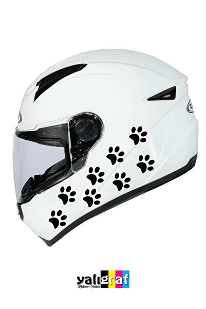 Yalıgraf Reklam Tabela Kedi Patisi Sticker 8'li Kask Motor Araba Oto Sticker ...