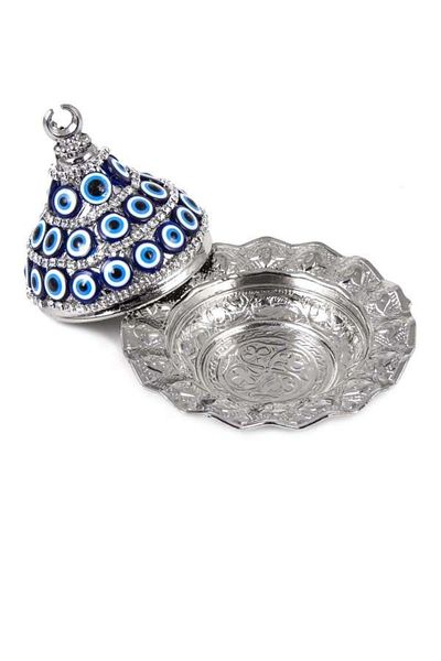 GRANDSTORE Copper Evil Eye Beaded Sugar Bowl