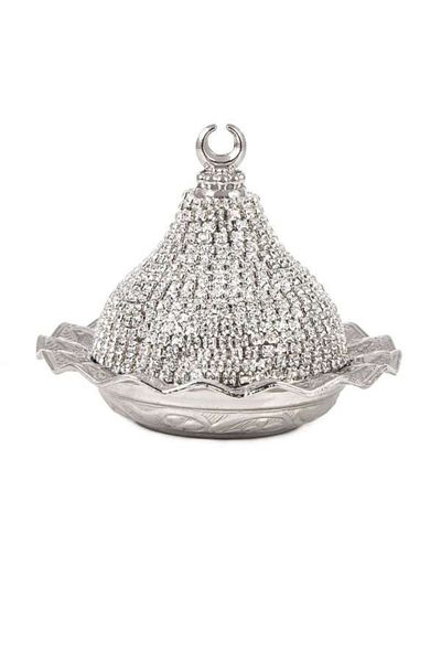 GRANDSTORE Stone Sugar Bowl Silver Color
