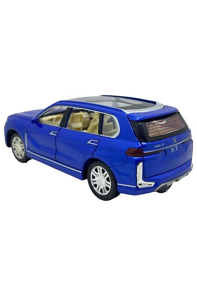 JPT Blue BMW X7 metal model with smoke, sound, lights, opening doors