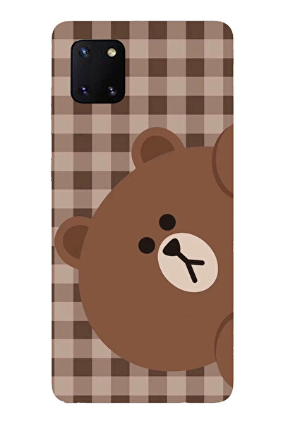 TechTree Samsung Galaxy Note 10 Lite Uyumlu Kahverengi Ayı Yan Tasarımlı Şeff...