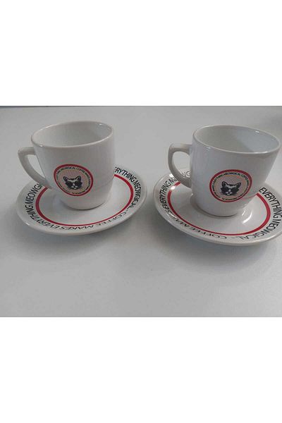 Mudo Concept Cat Figured Coffee Cup Set of 2 Ceramic