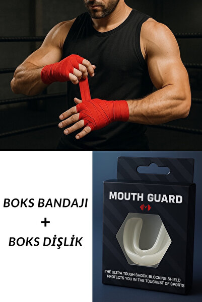 SAVUR Boks Dişlik + Boks Bandajı Sporcu Paketi