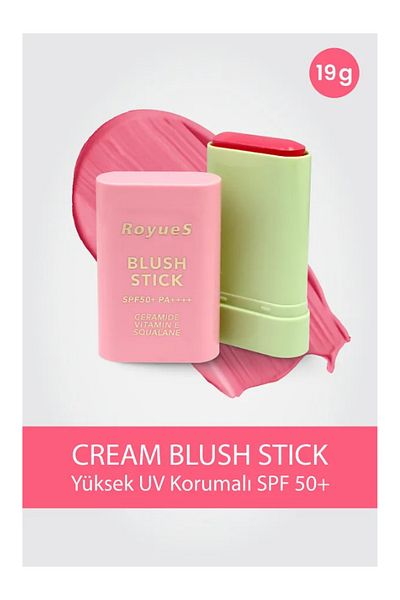 Royues High Pigmentation Cream Blush Stick – Hydrating, Smooth Blend, Long-Lasting Color