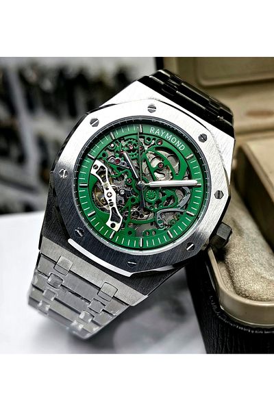 Raymond Green Dial Automatic Men's Wrist Watch