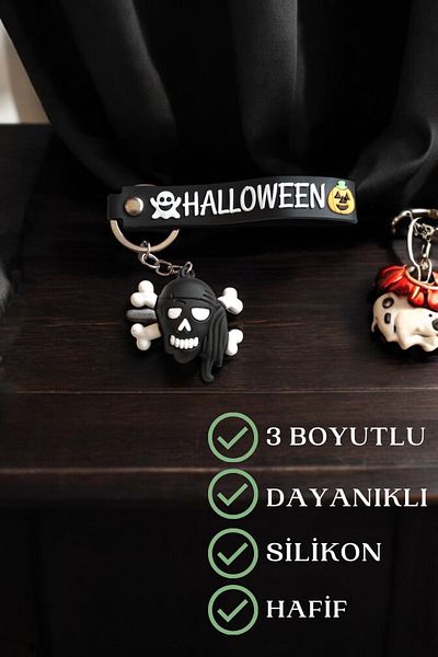 Lynare Hallowen Skull 3D Silicone Keychain and Bag Accessory 1Pcs