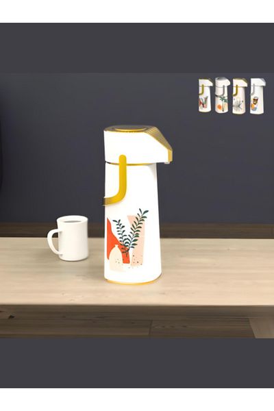 Generic 1 liter pressure thermos for tea and coffee with various designs