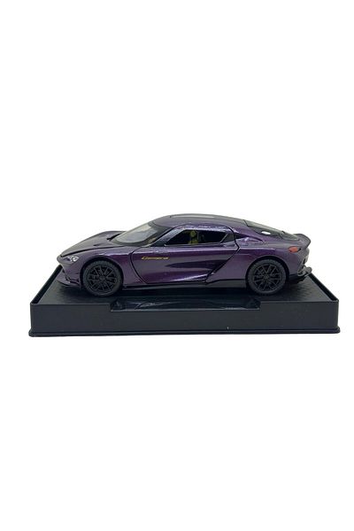 JPT Koenigsegg Gemera purple model 1:32 with sound, lights, spring, butterfly opening doors