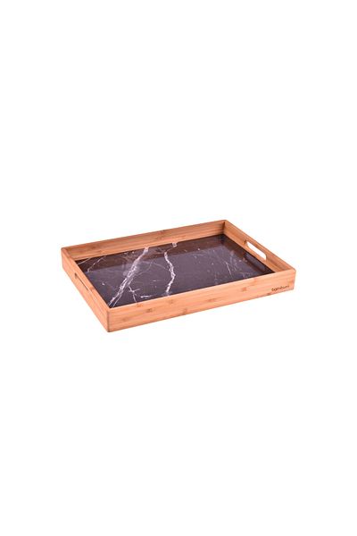 Bambum Marbella - Marble Patterned Tray Navy Blue