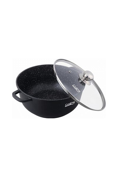Heinner Cast aluminum saucepan with lid 24x11.5CM 4.4L DARK LINE induction