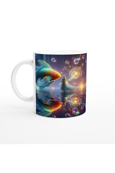 Wisdom Rain كوب قهوة مطبوع عليه برج الحوت - حفلة تنكرية برج الحوت Vs2