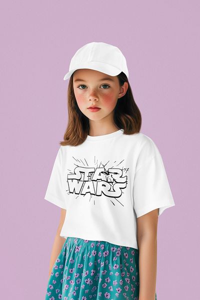 SEVBANO Tricou pentru copii Star Wars Star Wars scris unisex film (vârsta 1-12)