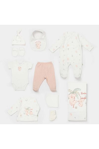 Bibaby Biorganic Koala Jungle 10'lu Hastane Çıkış Seti 63226 Pembe