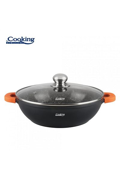 Heinner Cast aluminum saucepan with lid 32x8.5CM 5.5L black ceramic Heinner