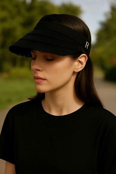 WOHOME Summer Women's Tasseled Straw Visor Tennis Hat UV Protected