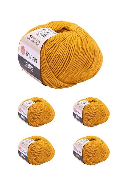 Yarnart Yarn Art Turkish Cotton Denim Threads, 5 Pieces, Color No. 84