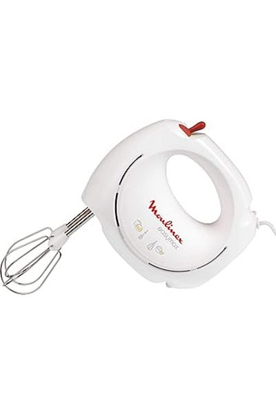 Moulinex Easy Max Hand Mixer, 200 Watts, White, Plastic/Stainless Steel