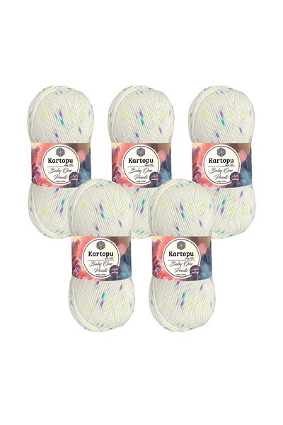 Kartopu Baby One Prints Baby Knitting Yarn 5 Pack – Μαλακό και πολύχρωμο νήμα μωρού Αρ. χρώματος: B2536