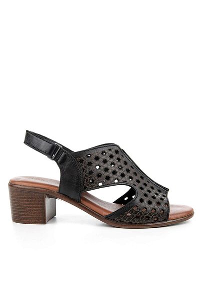 Hush Puppies Fito 624216 Genuine Leather Women's Sandals Black